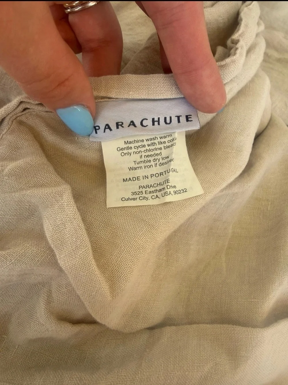 Parachute Fog Linen Duvet Cover King/Cal King